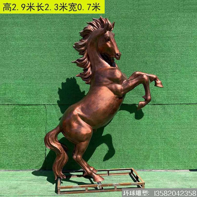 古銅色銅馬雕塑加工廠家 銅馬雕塑定制